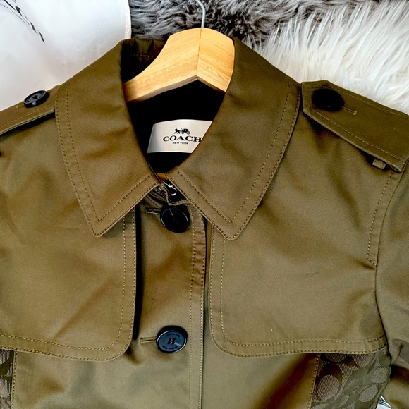 COACH | Trench Coat W Leather Trim. - Picture 3 of 5